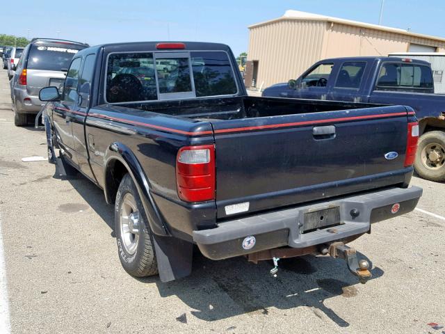 1FTYR44U62TA42851 - 2002 FORD RANGER SUP BLACK photo 3