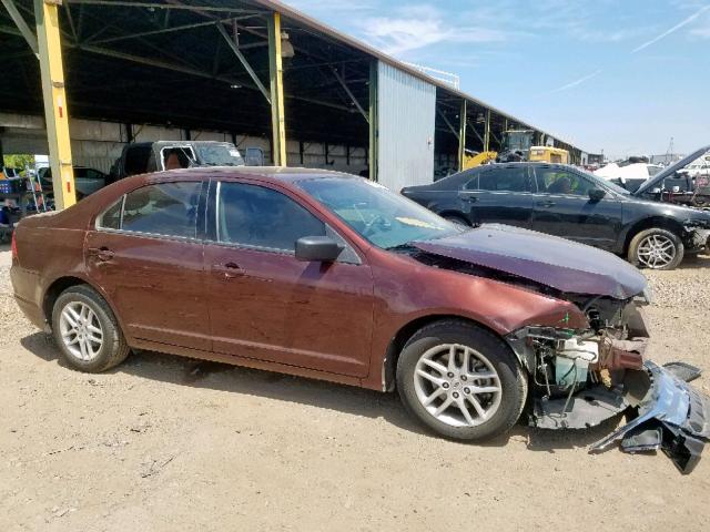 3FAHP0GA0CR176828 - 2012 FORD FUSION S MAROON photo 1