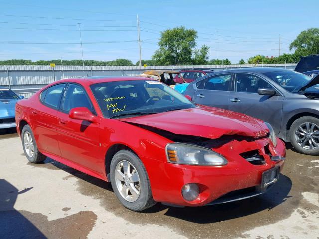 2G2WP552381151500 - 2008 PONTIAC GRAND PRIX RED photo 1