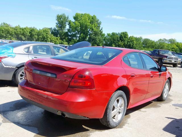2G2WP552381151500 - 2008 PONTIAC GRAND PRIX RED photo 4