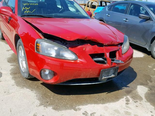 2G2WP552381151500 - 2008 PONTIAC GRAND PRIX RED photo 9