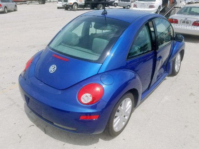 3VWRW31C78M516930 - 2008 VOLKSWAGEN NEW BEETLE BLUE photo 4