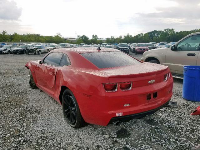 2G1FB1E31D9212438 - 2013 CHEVROLET CAMARO LT RED photo 3