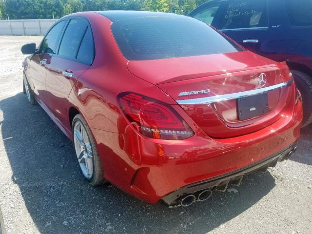 55SWF6EB8KU283921 - 2019 MERCEDES-BENZ C 43 AMG RED photo 3