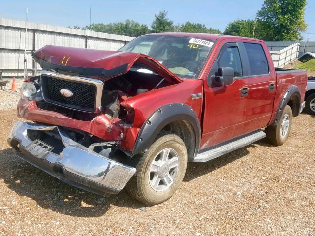 1FTPW14578FB31444 - 2008 FORD F150 SUPER RED photo 2