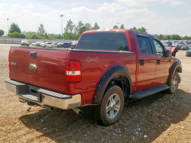 1FTPW14578FB31444 - 2008 FORD F150 SUPER RED photo 4