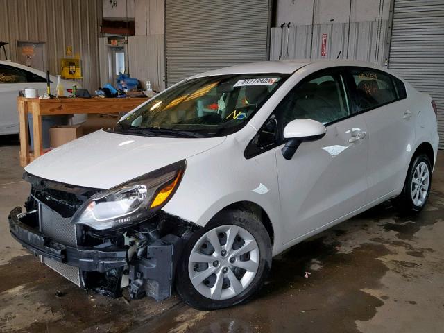 KNADM4A34G6607626 - 2016 KIA RIO LX WHITE photo 2