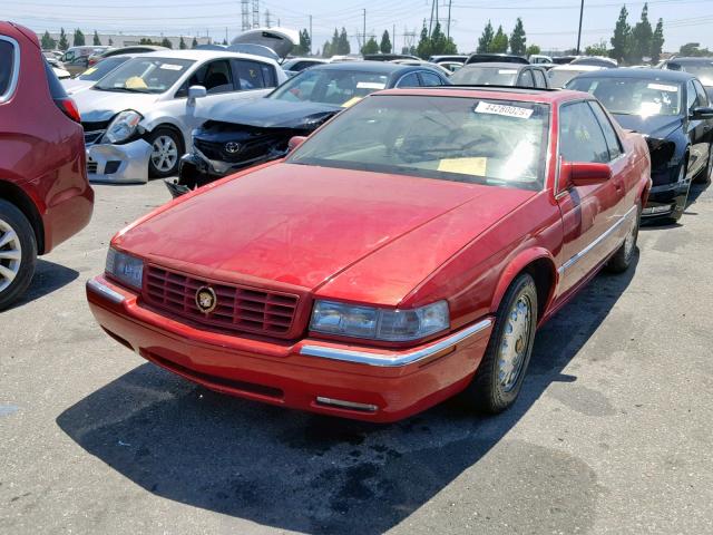 1G6ET1296SU616024 - 1995 CADILLAC ELDORADO T RED photo 2