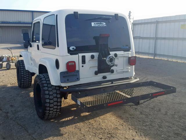 1J4FA59S4YP802508 - 2000 JEEP WRANGLER / WHITE photo 3