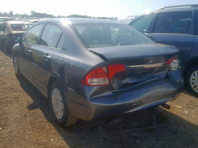 2HGFA15359H524643 - 2009 HONDA CIVIC VP GRAY photo 3