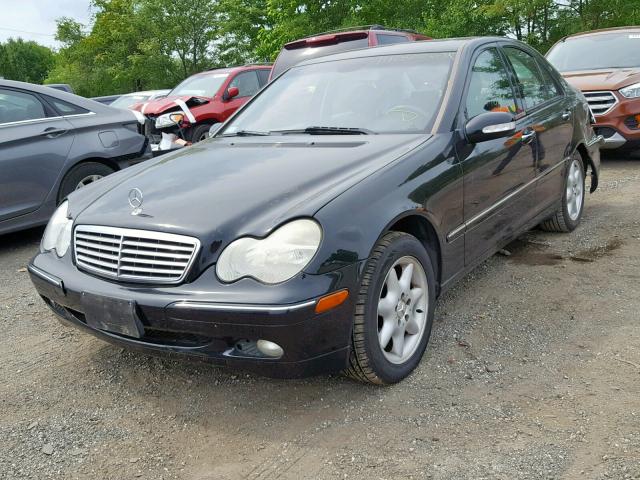 WDBRF61J74A568129 - 2004 MERCEDES-BENZ C 240 BLACK photo 2