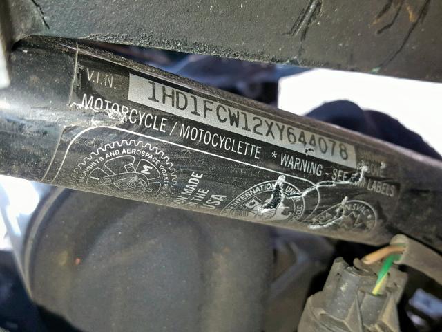1HD1FCW12XY644078 - 1999 HARLEY-DAVIDSON FLHTCUI GREEN photo 10
