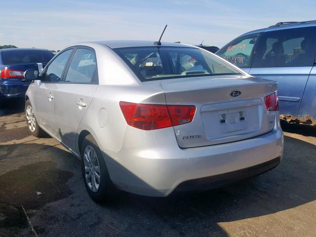 KNAFU4A25A5854599 - 2010 KIA FORTE EX SILVER photo 3