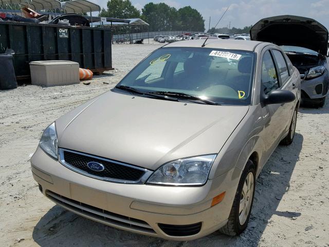 1FAFP34N87W347571 - 2007 FORD FOCUS ZX4 TAN photo 2