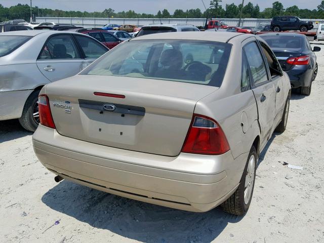 1FAFP34N87W347571 - 2007 FORD FOCUS ZX4 TAN photo 4