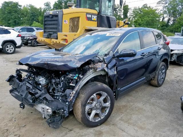 2HKRW2H84JH615425 - 2018 HONDA CR-V EXL GRAY photo 2