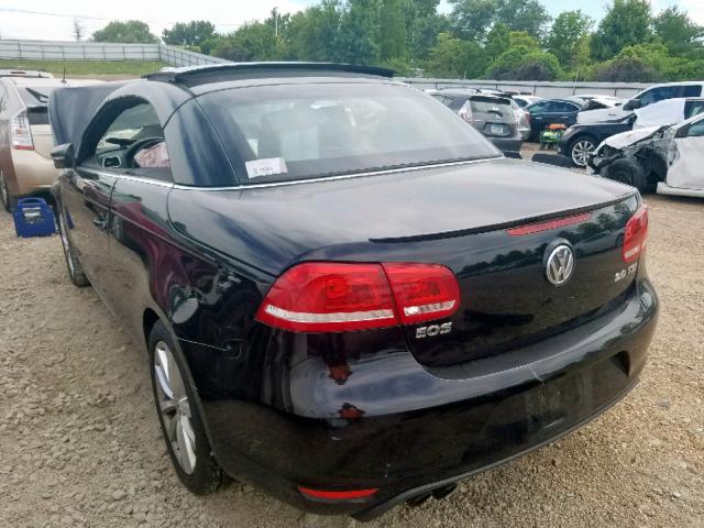 WVWBW7AH5CV021745 - 2012 VOLKSWAGEN EOS KOMFOR BLACK photo 3