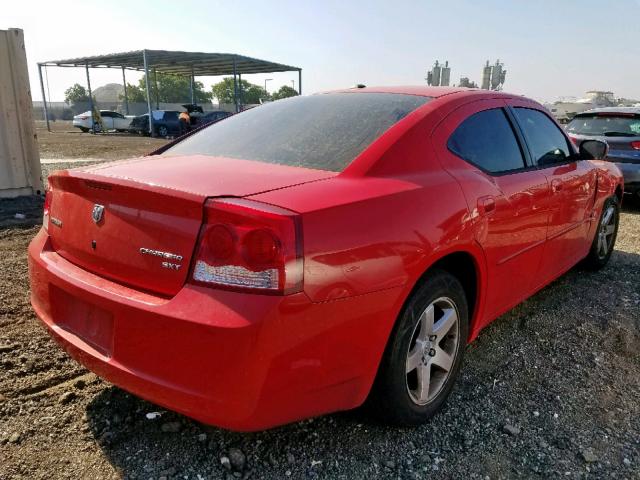 2B3CA3CVXAH233904 - 2010 DODGE CHARGER SX RED photo 4