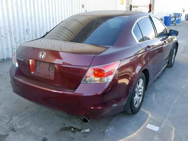 JHMCP26488C047560 - 2008 HONDA ACCORD LXP MAROON photo 4