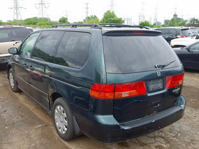 2HKRL1850YH566906 - 2000 HONDA ODYSSEY LX GREEN photo 3