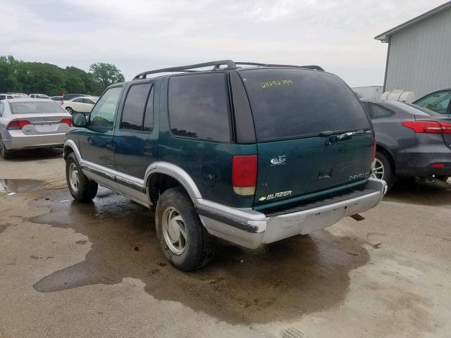 1GNDT13W6V2134576 - 1997 CHEVROLET BLAZER GREEN photo 3