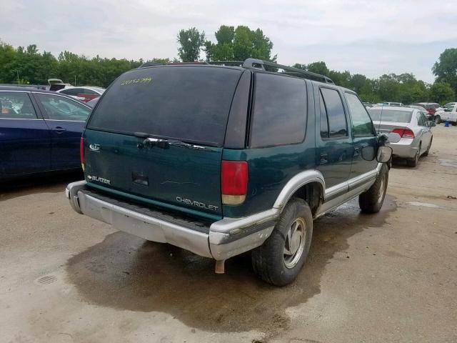 1GNDT13W6V2134576 - 1997 CHEVROLET BLAZER GREEN photo 4