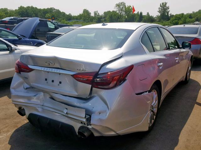 JN1EV7ARXJM431147 - 2018 INFINITI Q50 LUXE SILVER photo 4