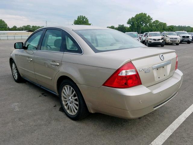 1MEFM42155G617631 - 2005 MERCURY MONTEGO PR TAN photo 3