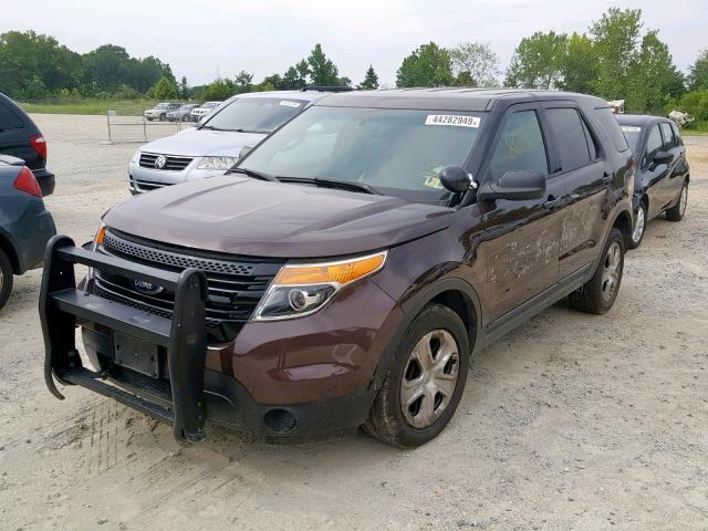 1FM5K8AR2FGA88217 - 2015 FORD EXPLORER P BROWN photo 2