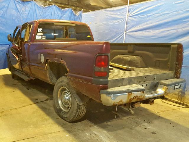 3B7KF23621G169663 - 2001 DODGE RAM 2500 RED photo 3