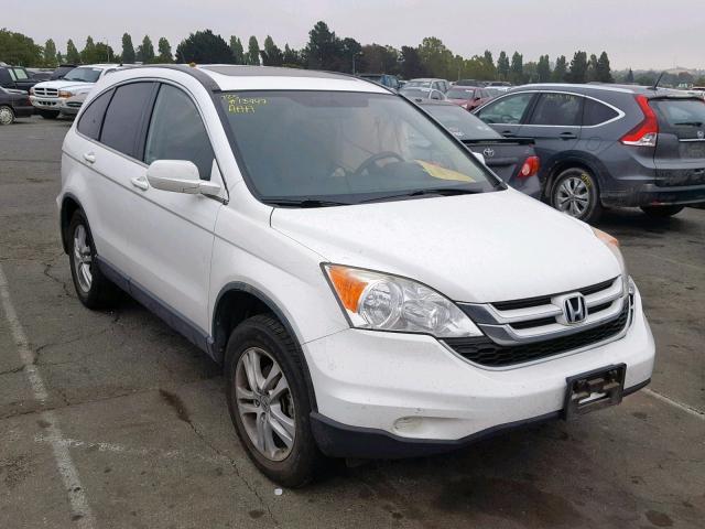 JHLRE3H76BC003324 - 2011 HONDA CR-V EXL WHITE photo 1