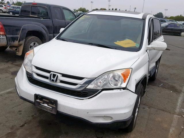 JHLRE3H76BC003324 - 2011 HONDA CR-V EXL WHITE photo 2