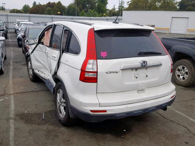 JHLRE3H76BC003324 - 2011 HONDA CR-V EXL WHITE photo 3