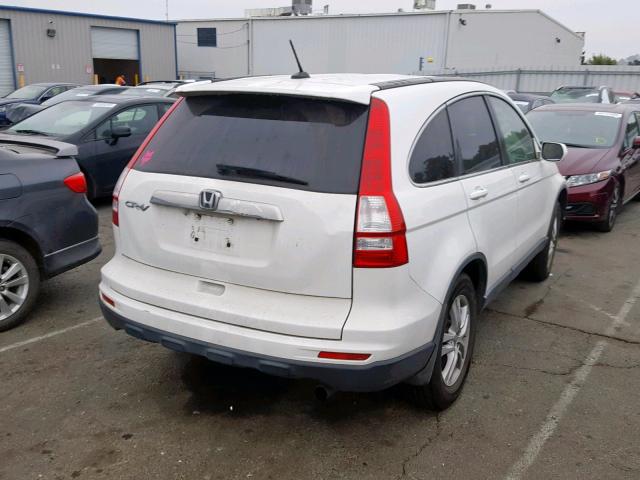 JHLRE3H76BC003324 - 2011 HONDA CR-V EXL WHITE photo 4