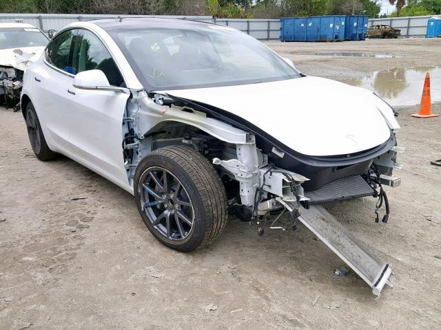 5YJ3E1EA1JF013252 - 2018 TESLA MODEL 3 WHITE photo 1