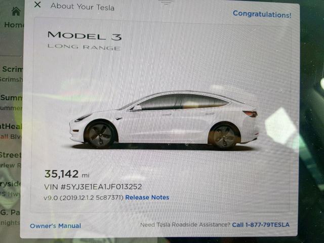 5YJ3E1EA1JF013252 - 2018 TESLA MODEL 3 WHITE photo 8