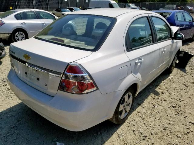 KL1TD56688B107816 - 2008 CHEVROLET AVEO BASE Ақ фото 4