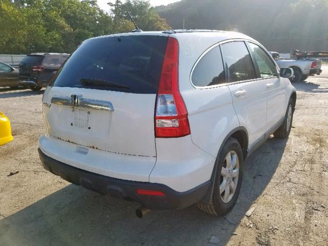 JHLRE487X9C013564 - 2009 HONDA CR-V EXL WHITE photo 4