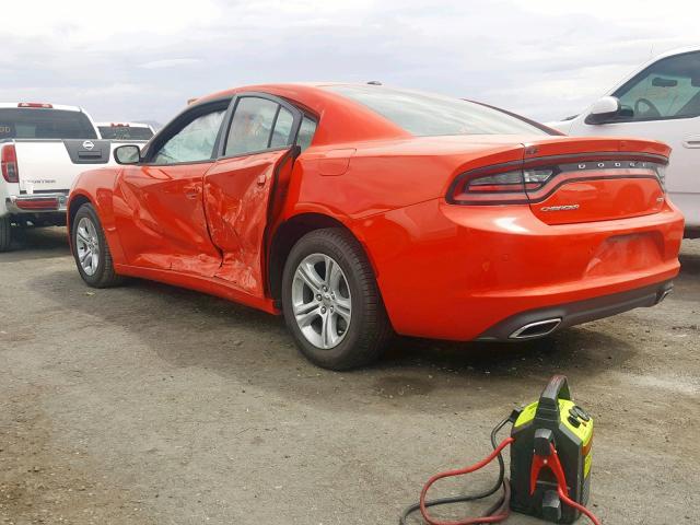 2C3CDXBG5JH179447 - 2018 DODGE CHARGER SX ORANGE photo 3