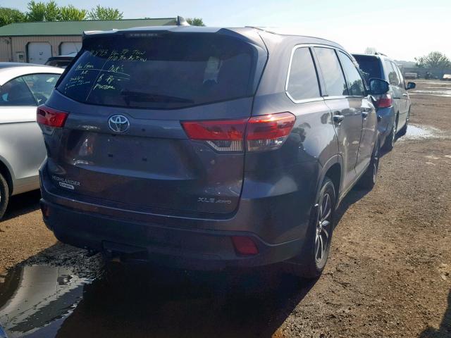 5TDJZRFH4JS890660 - 2018 TOYOTA HIGHLANDER GRAY photo 4