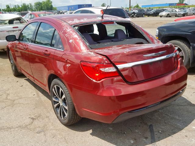 1C3CCBBB6DN580611 - 2013 CHRYSLER 200 TOURIN RED photo 3