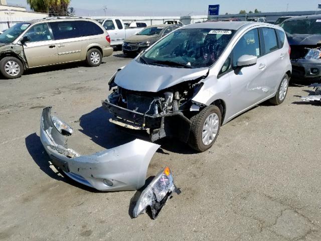 3N1CE2CP7FL382464 - 2015 NISSAN VERSA NOTE SILVER photo 2