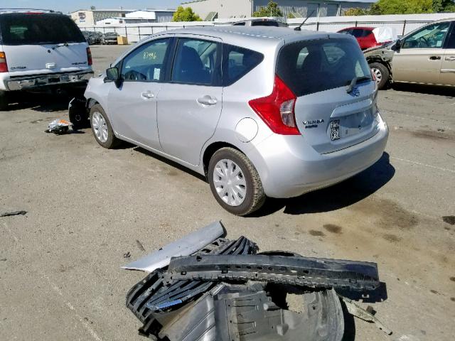 3N1CE2CP7FL382464 - 2015 NISSAN VERSA NOTE SILVER photo 3