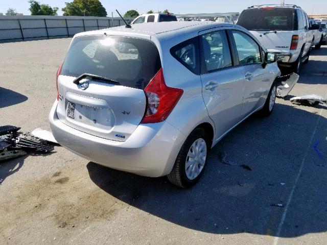 3N1CE2CP7FL382464 - 2015 NISSAN VERSA NOTE SILVER photo 4