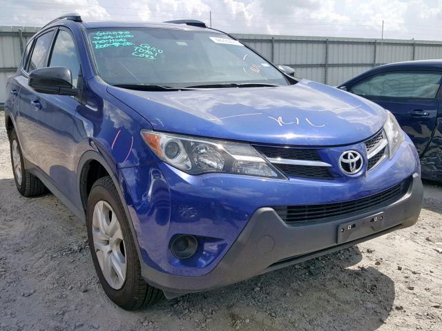 2T3ZFREV4FW175497 - 2015 TOYOTA RAV4 LE BLUE photo 1