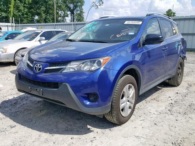 2T3ZFREV4FW175497 - 2015 TOYOTA RAV4 LE BLUE photo 2