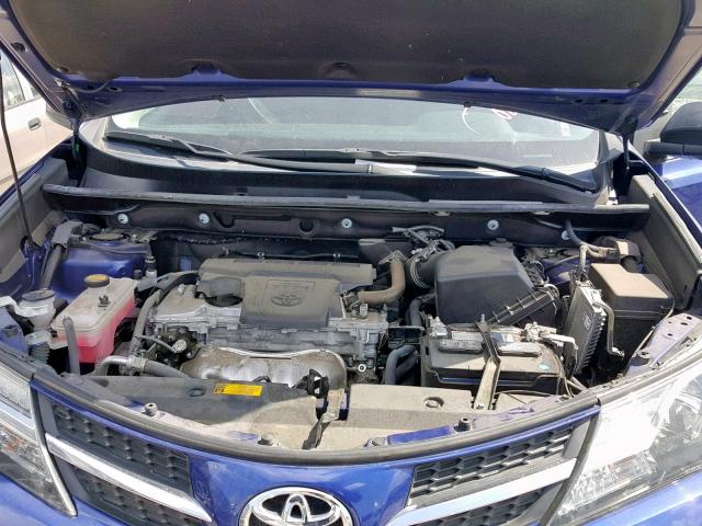 2T3ZFREV4FW175497 - 2015 TOYOTA RAV4 LE BLUE photo 7