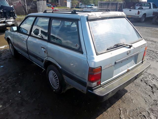 JF2AN52B5ND422865 - 1992 SUBARU LOYALE BLUE photo 3