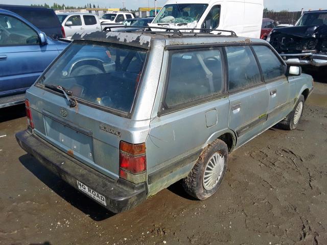 JF2AN52B5ND422865 - 1992 SUBARU LOYALE BLUE photo 4