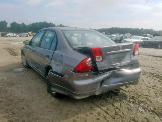 2HGES16395H571465 - 2005 HONDA CIVIC DX V GRAY photo 3